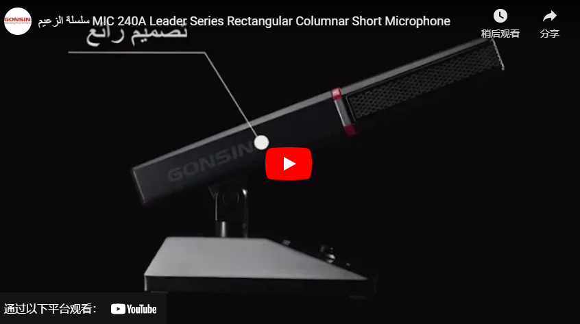 سلسلة الزعيم MIC 240A Leader Series Rectangular Columnar Short Microphone