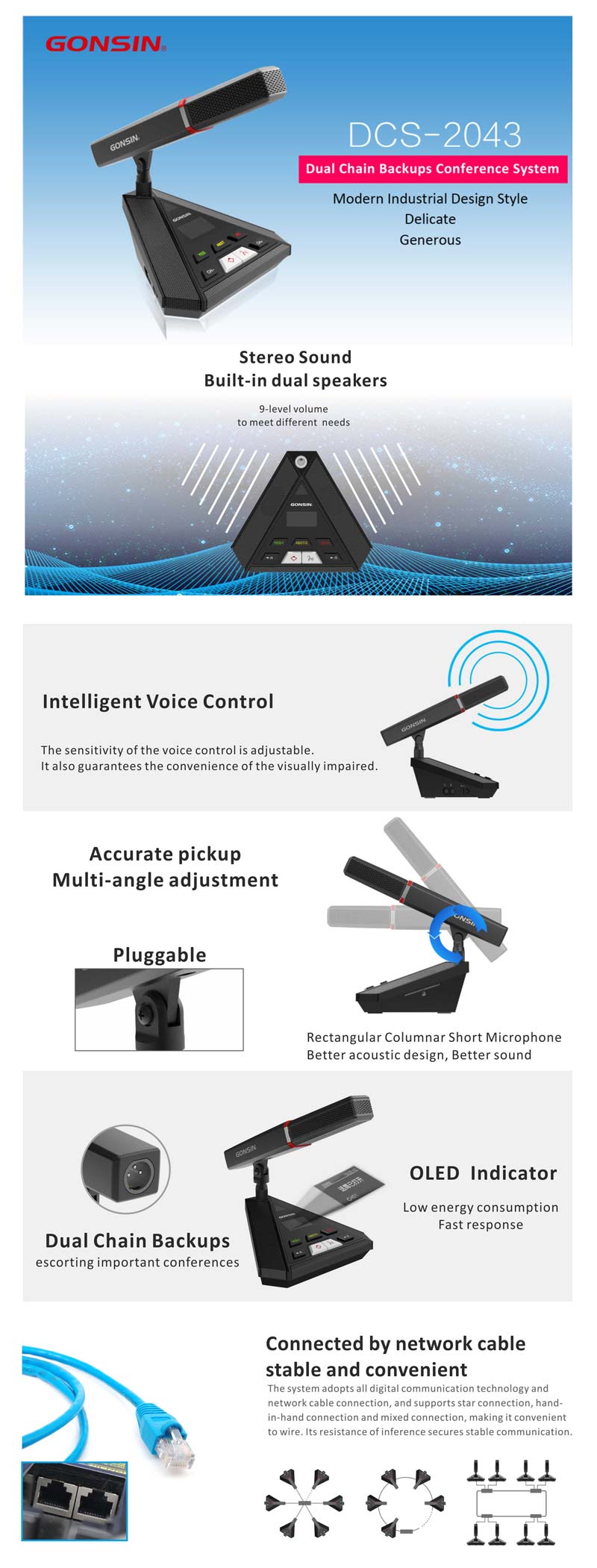 Let' s See More About Dcs-2043 Dual Chain Backups Conference System