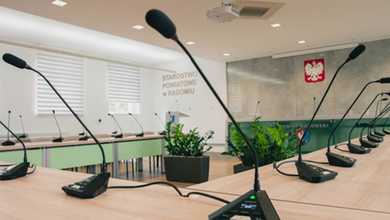 Gonsin Conference Audio and Video System in Radom District Council, Poland