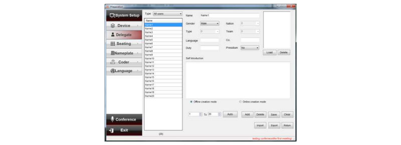 Conference Management System Softwarev7.1.0 Person Data