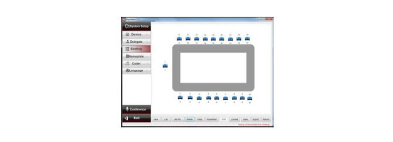 Conference Management System Softwarev7.1.0 Seat Setting