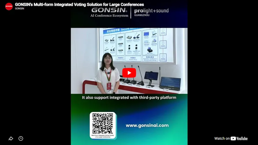 GONSIN's Multi-form Integrated Voting Solution for Large Conferences